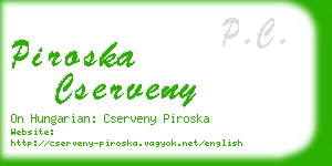 piroska cserveny business card